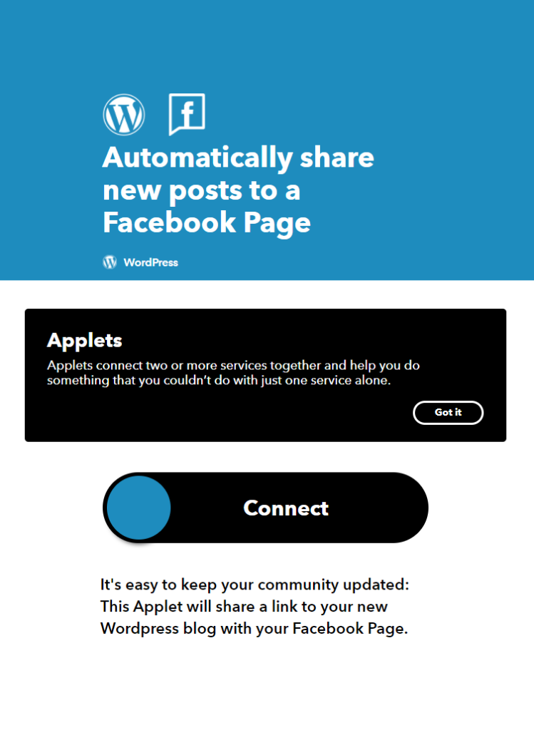 Integracja z Facebookiem za pomocą IFTTT1