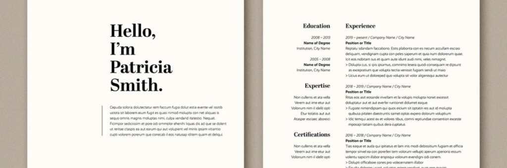 Projekt graficzny CV – Biegun.Studio