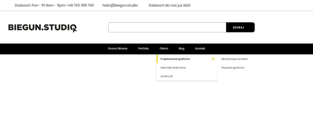 Projektowanie rozwijanego menu w Adobe XD – Biegun.Studio