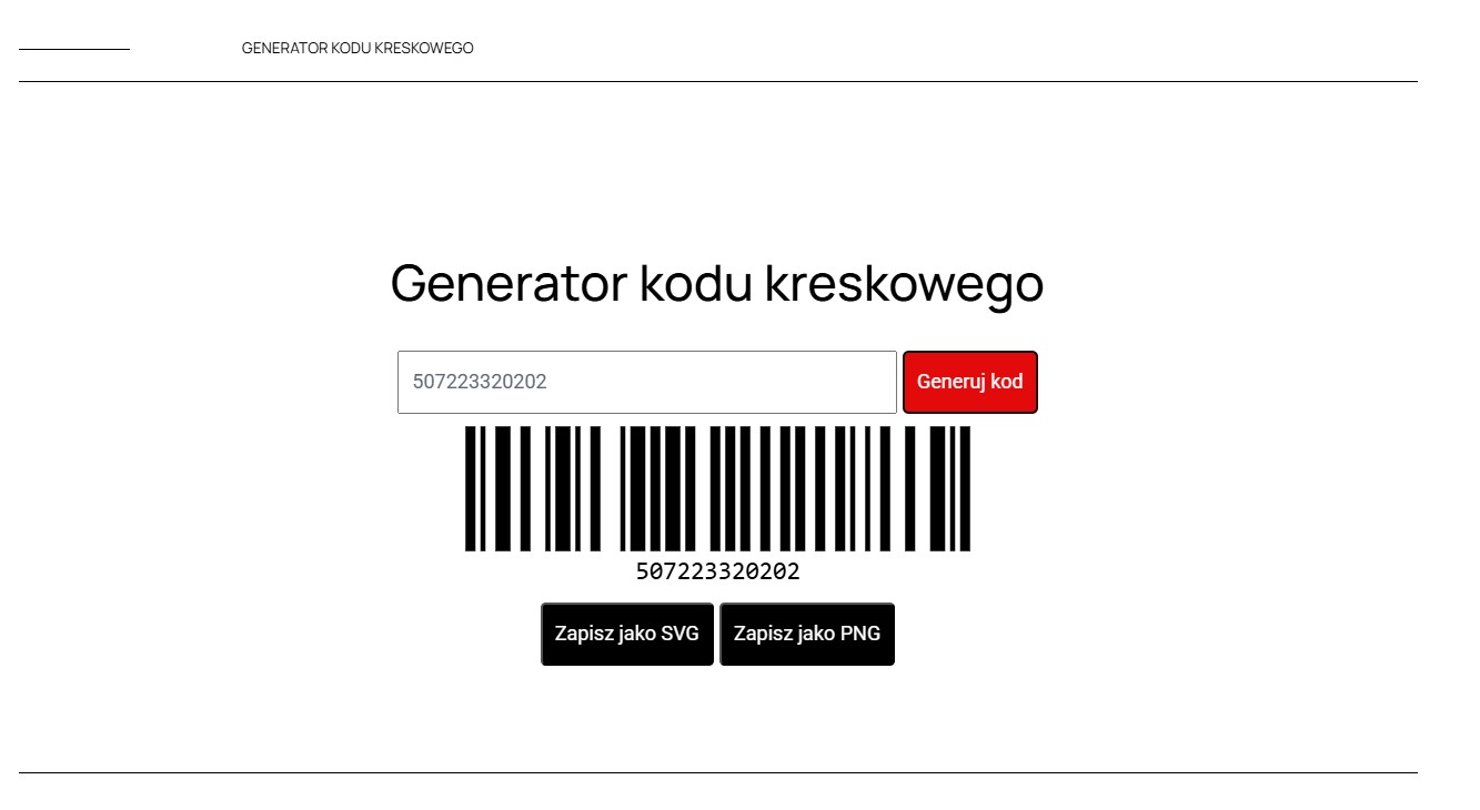 Darmowy Generator Kodów Kreskowych od Biegun.Studio – Biegun.Studio