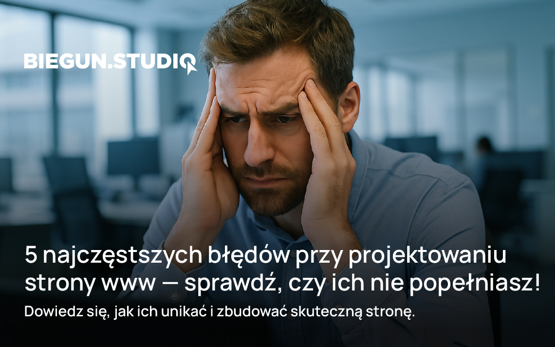 5 najczęstszych błędów przy projektowaniu strony www – Biegun.Studio