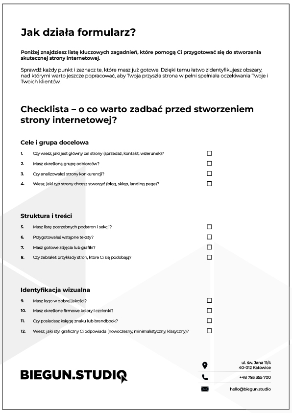 Jak zaplanować stworzenie strony internetowej? – Biegun.Studio