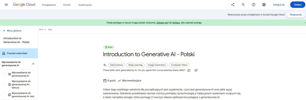 Kursy AI od Google