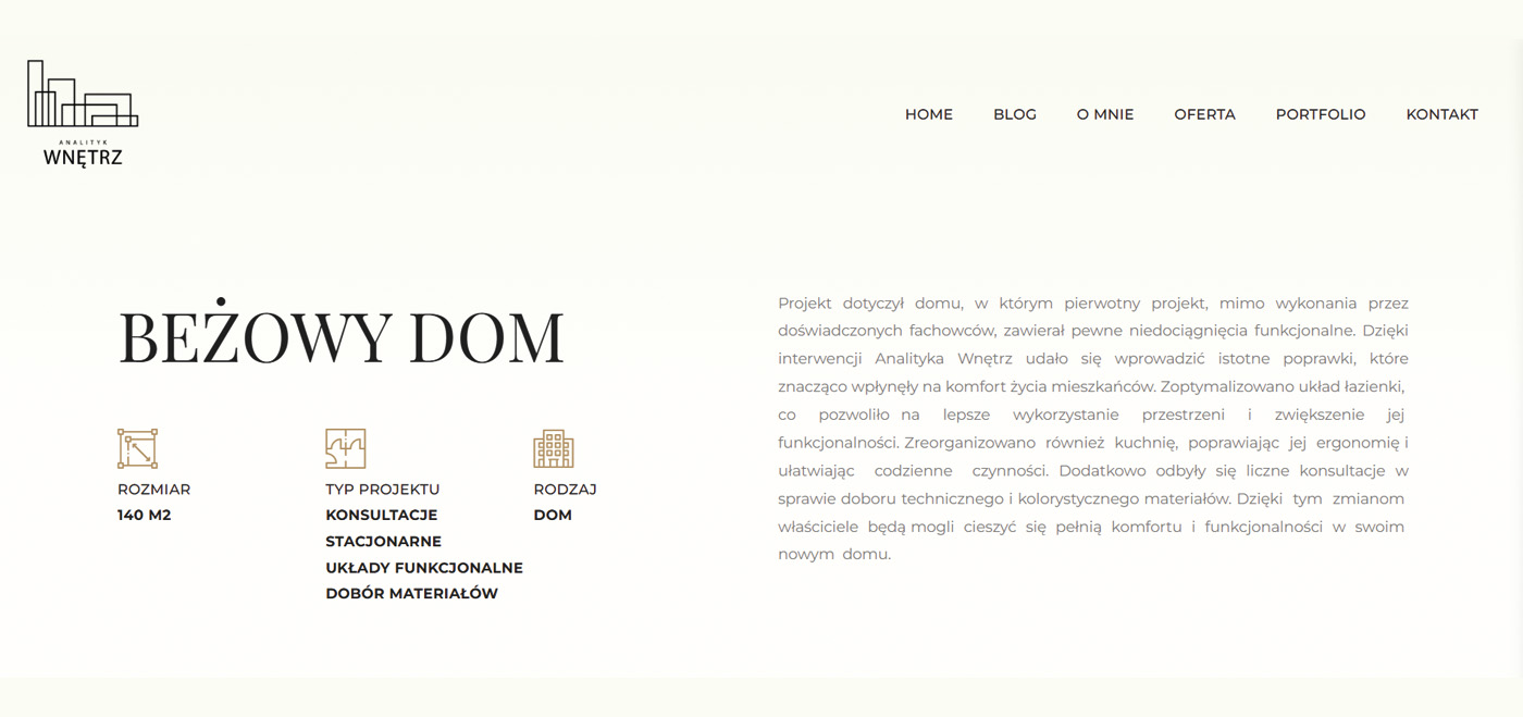 Analityk Wnętrz – Strona Internetowa – Biegun.Studio