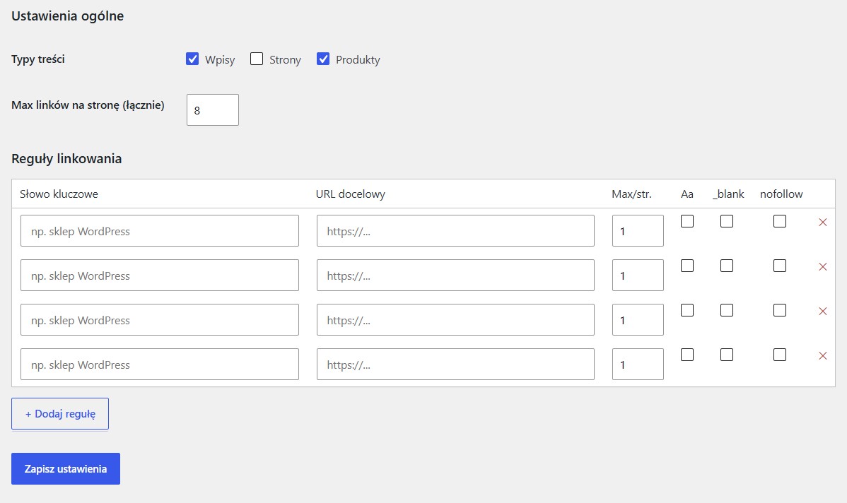 BStudio Internal SEO Linker – Biegun.Studio Internal SEO Linker — zrzut 1