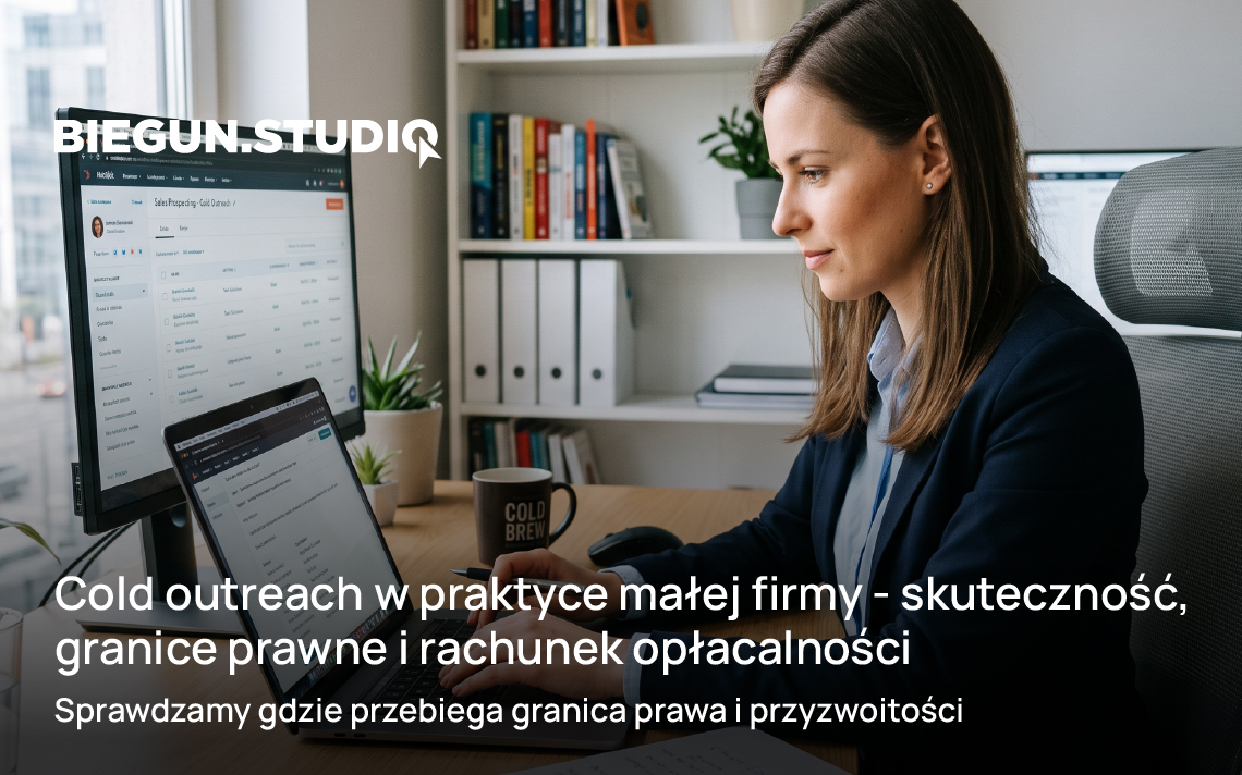 Cold outreach w praktyce małej firmy – Biegun.Studio