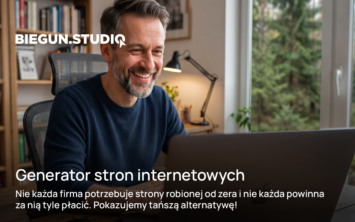 Generator stron internetowych – jak działa i dla kogo ma sens – Biegun.Studio